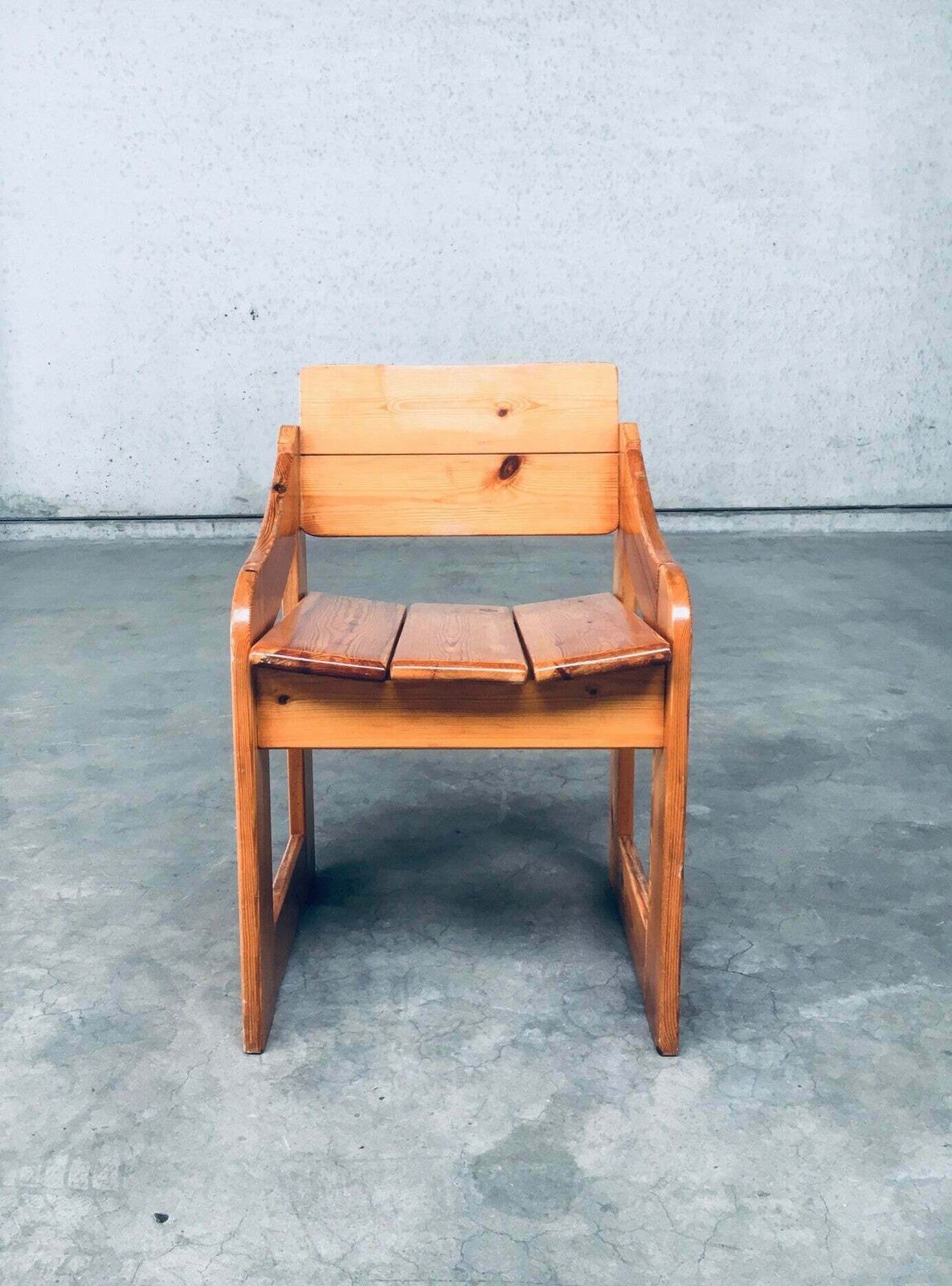 photo buy Scandinavian Design Pine Side Chair Set, Sweden 1960's