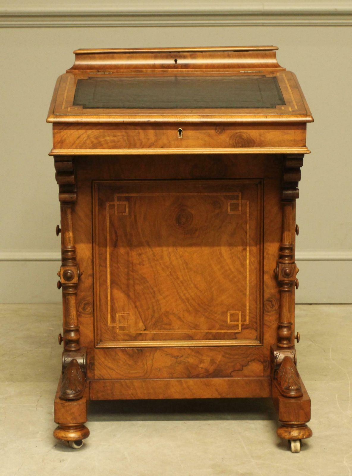 Victorian Inlaid Walnut Davenport photo Furniture