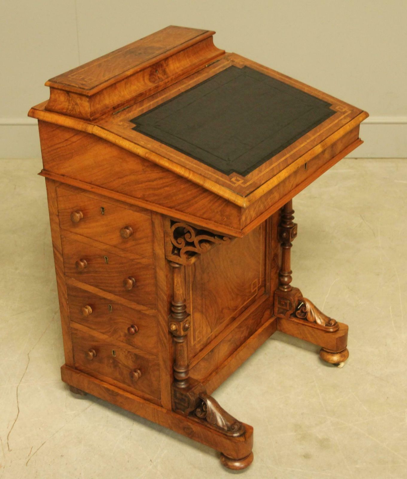 Victorian Inlaid Walnut Davenport photo 850.0