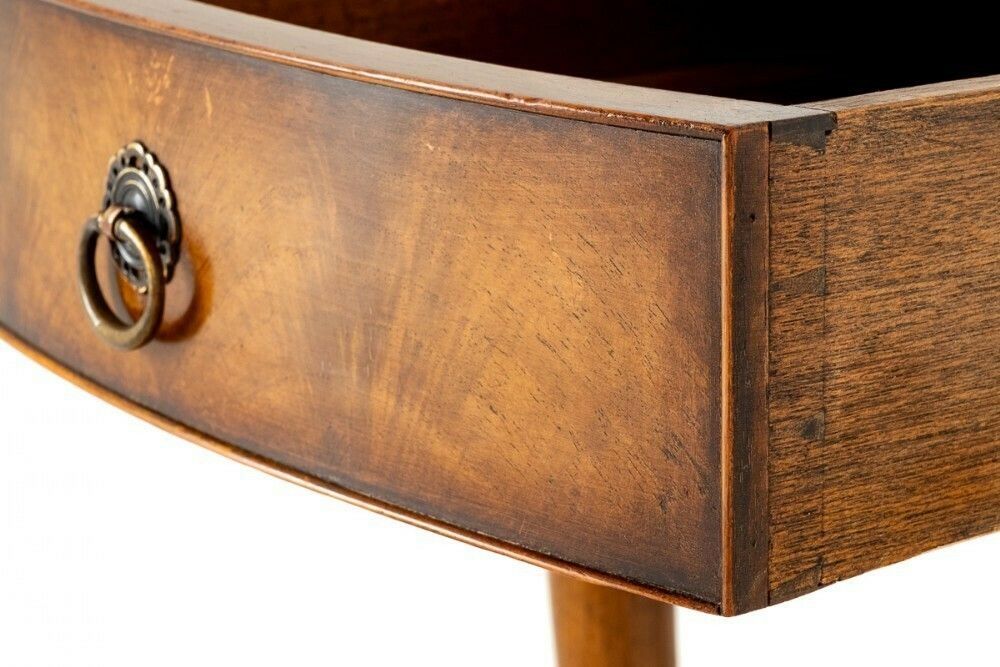 Queen Anne Revival Side Table Occasional Walnut photo for sale