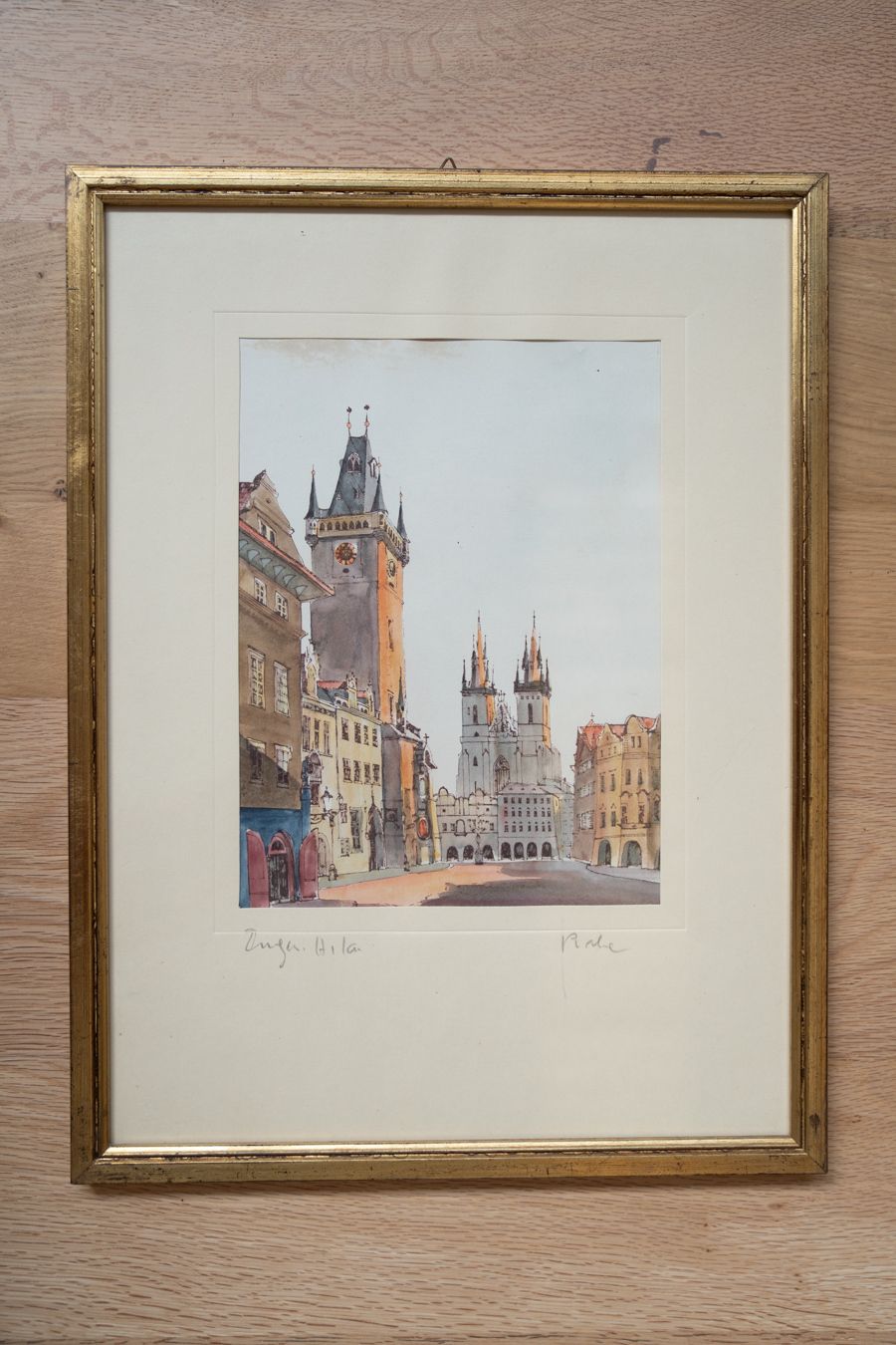 Picture Prague, Old Town Square, Gold Leaf. 1970 1980