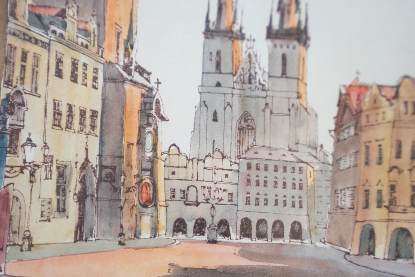 Picture Prague, Old Town Square, Gold Leaf. 1970 1980 photo buy