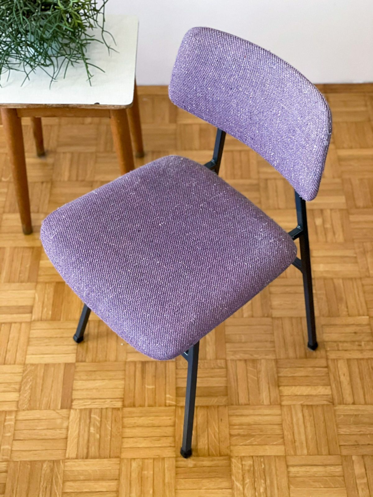 Vintage Purple Dinning Or Office Chair By Stol Kamnik / Vintage Desk Chair / Yugoslavia / Mid Century Kitchen Chair / Mcm Chair photo for sale