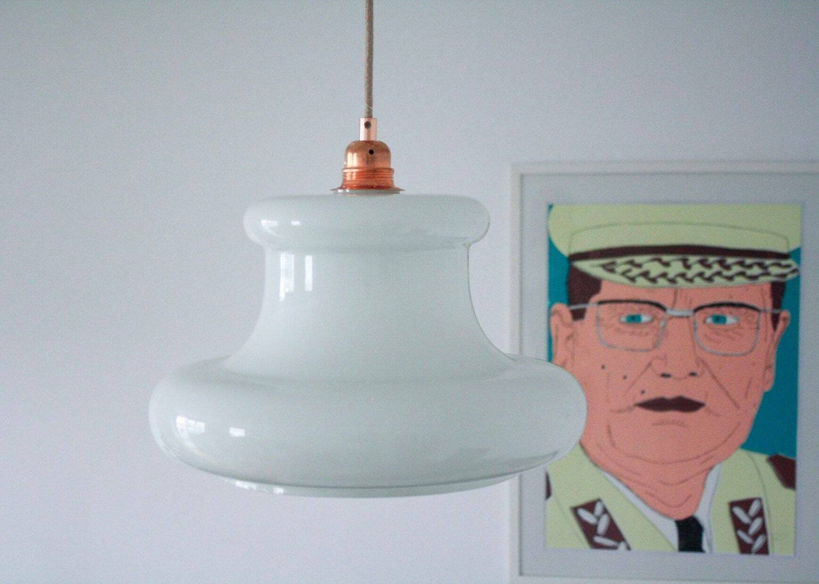 Vintage Pendant Light Made In Yugoslavia/ Mid Century Pendant Lamp / Vintage Light Fixture Vintage Ceiling Light / Rewired Vintage Light photo vinterior