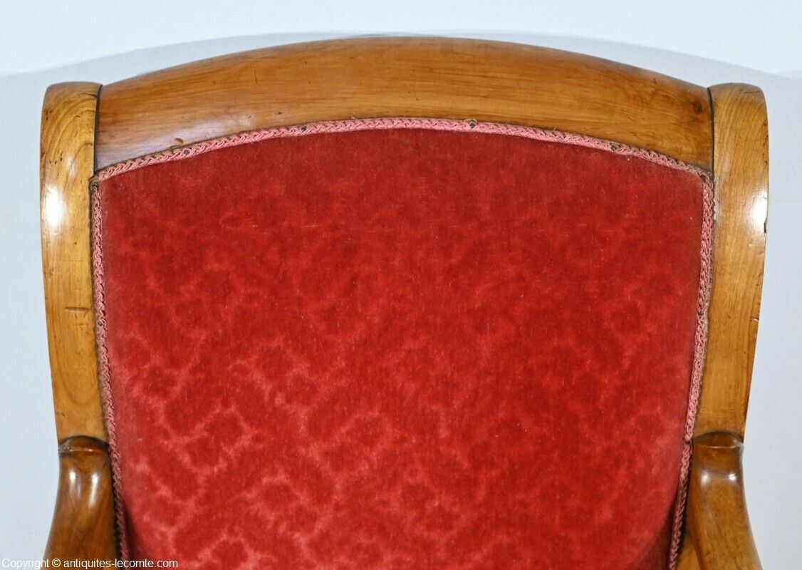photo furniture Pair Of Cherry Wood Armchairs, Louis Philippe Period – 1st Part 19th