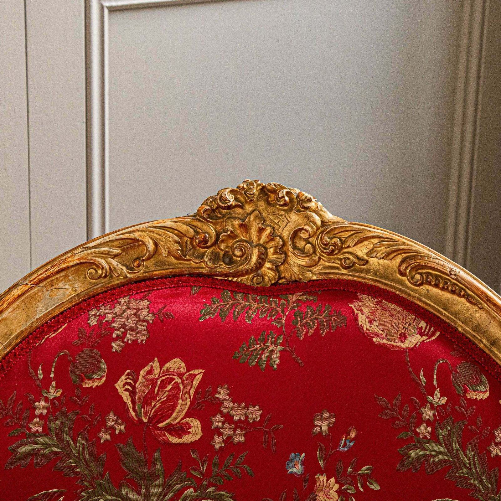 Italian Giltwood Lxv Style Chaise Longue, Circa Late 1800's photo buy