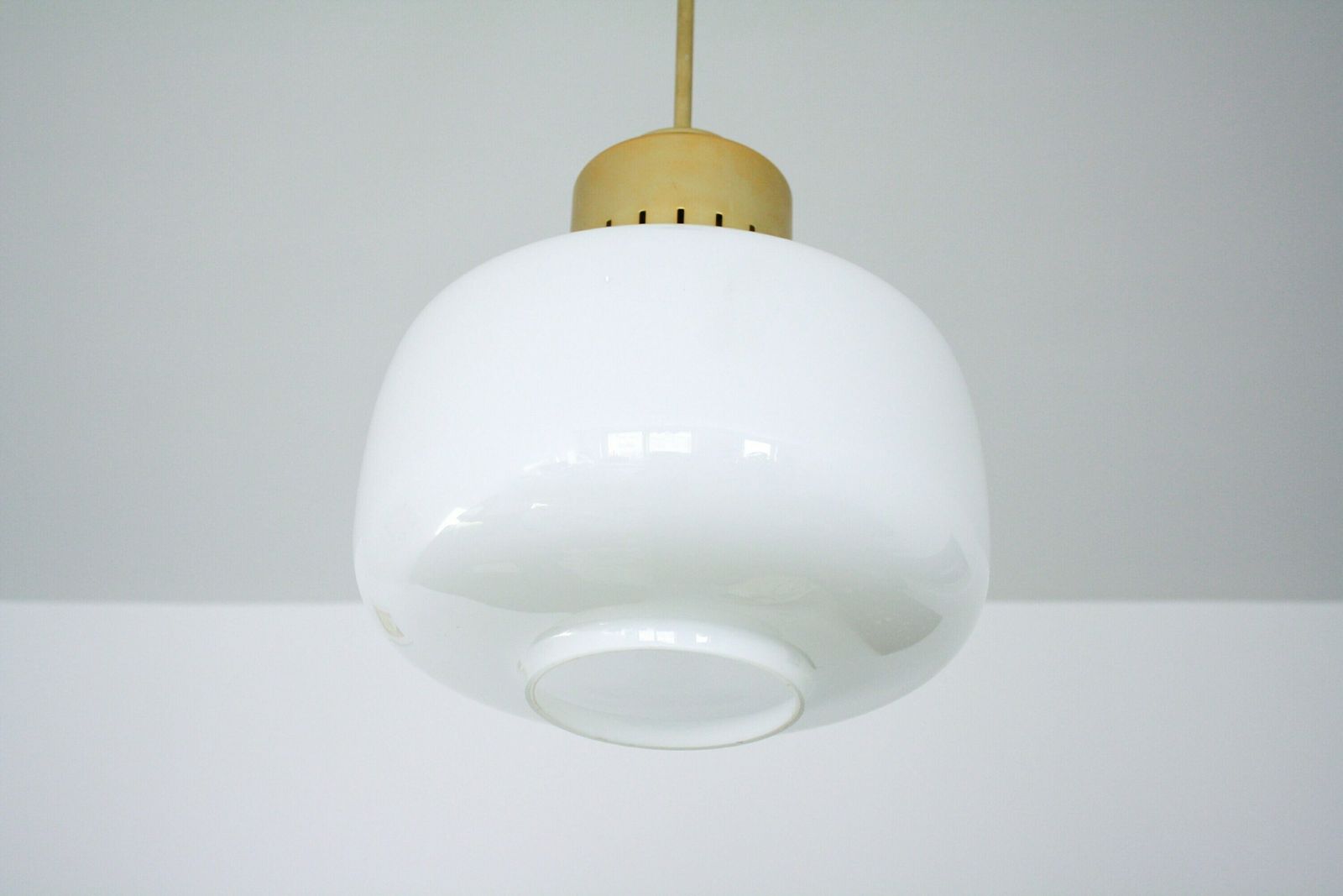 photo furniture 1of2 Vintage White Opaline Glass Pendant Light / Modernist Ceiling Light / Danish Modern Lamp / Mid Century Lamp Chandelier / 70s Yugoslavia