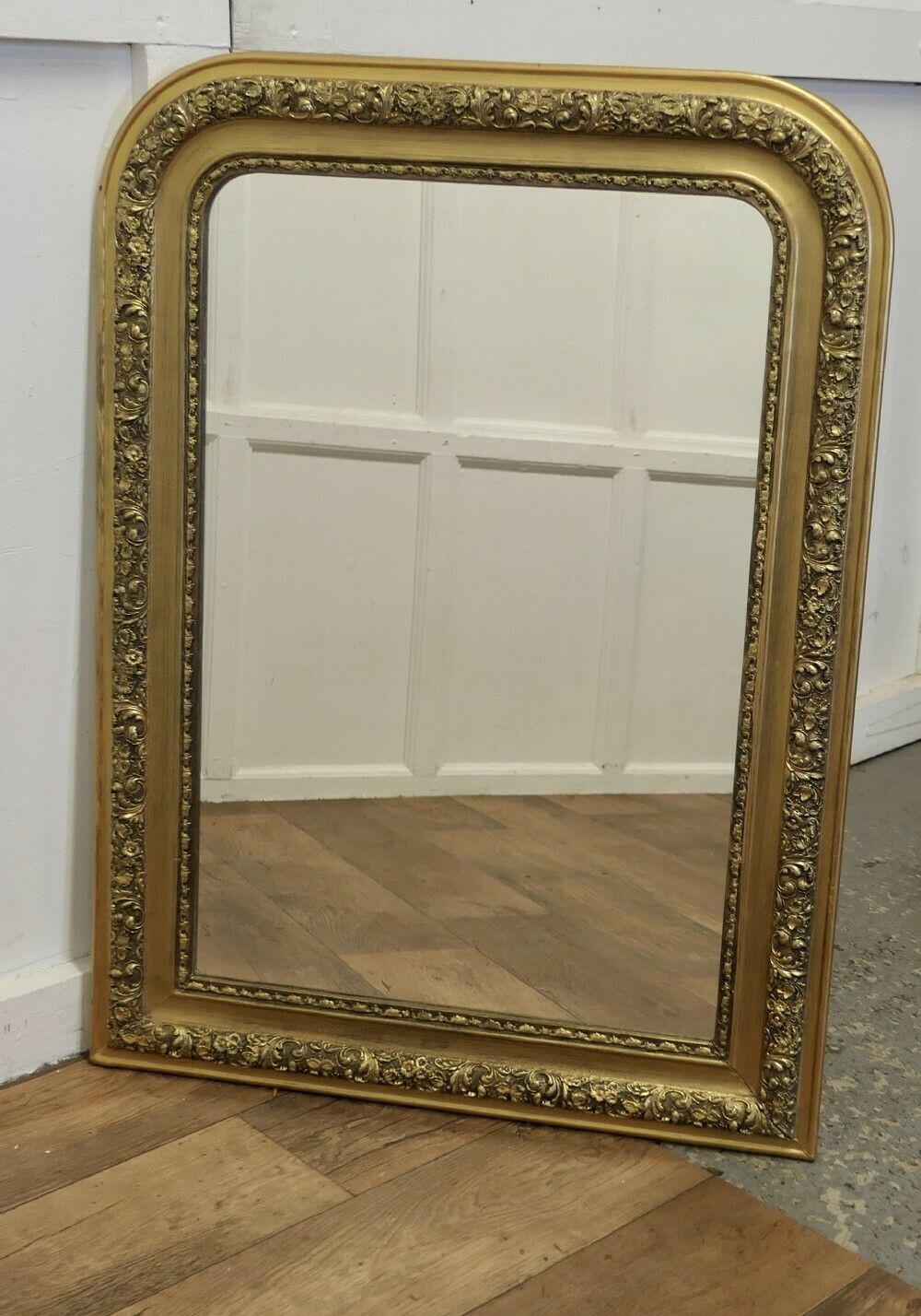 Large French 19th Century Louis Philippe Gold Mirror photo for sale