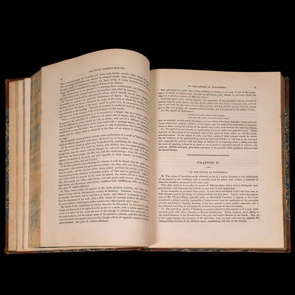 Antique Carpentry Book, Architecture Reference, Peter Nicholson, Victorian, 1846 photo vintage