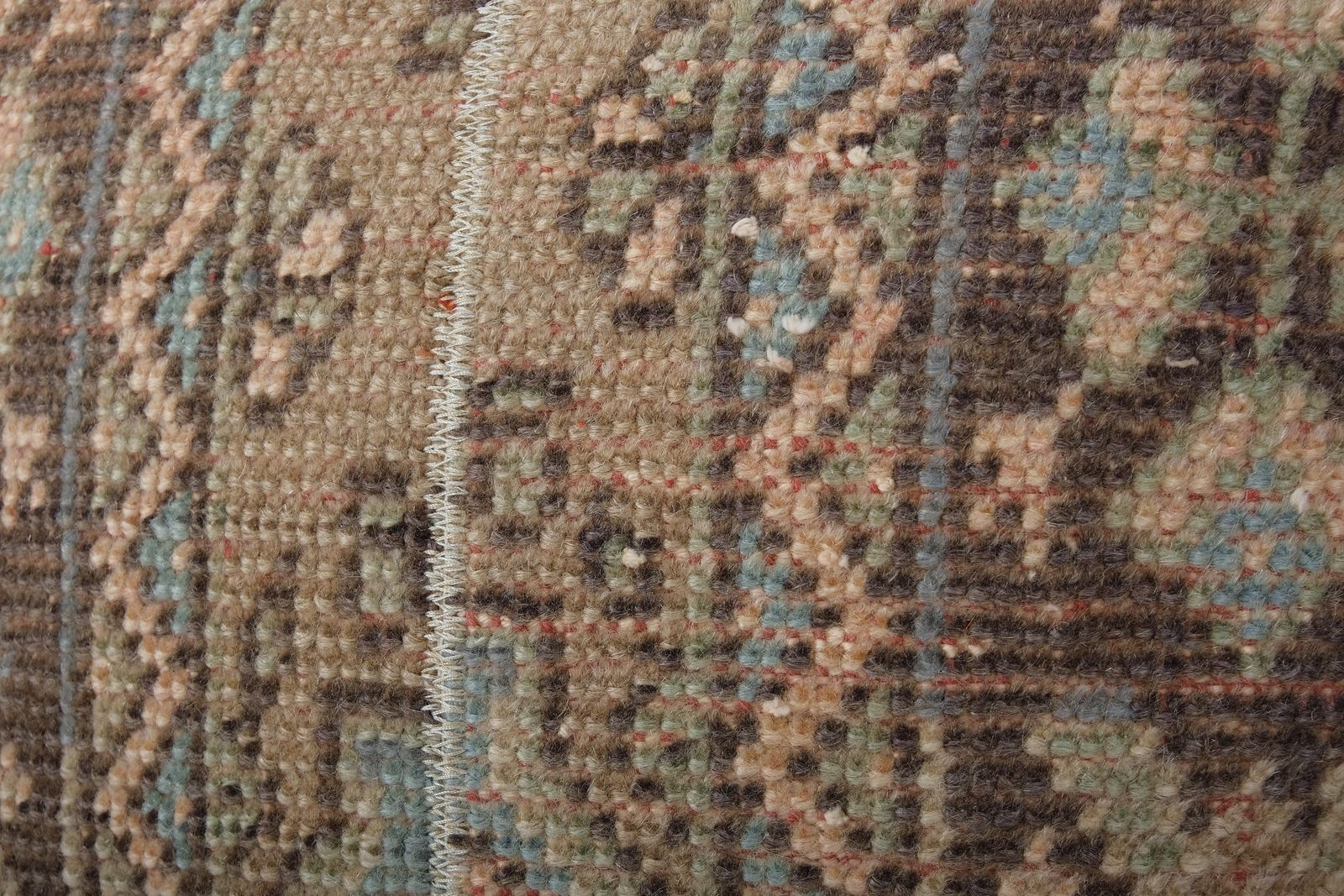 Set Of Two Oushak Carpet Pillow Cover, Pair Anatolian Square Rug Pillow, Vintage Designer Pillow photo furniture
