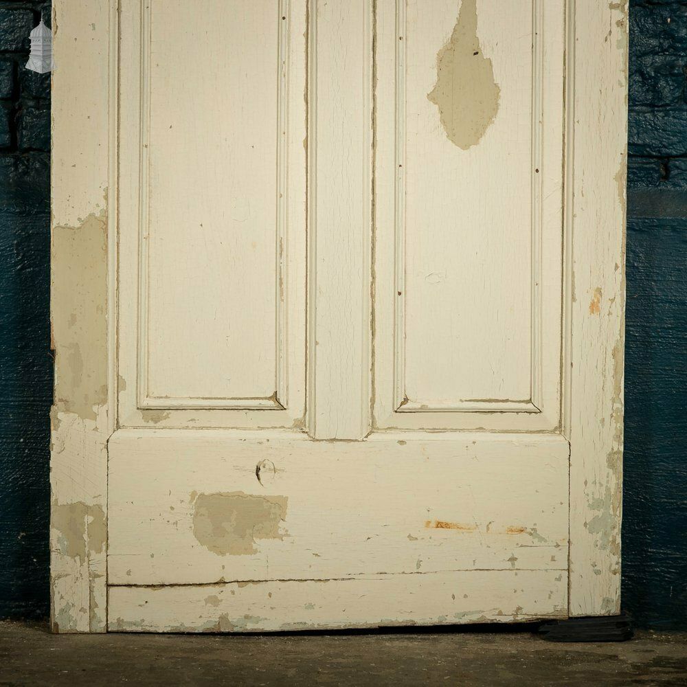 photo for sale Pine Paneled Door, 6 Moulded Panel White Painted