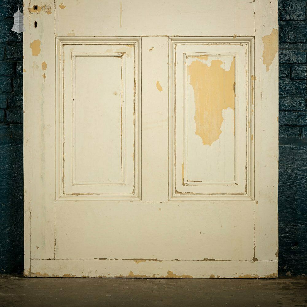 Pine Paneled Door, 4 Moulded Panel White Painted Pine photo 270.0