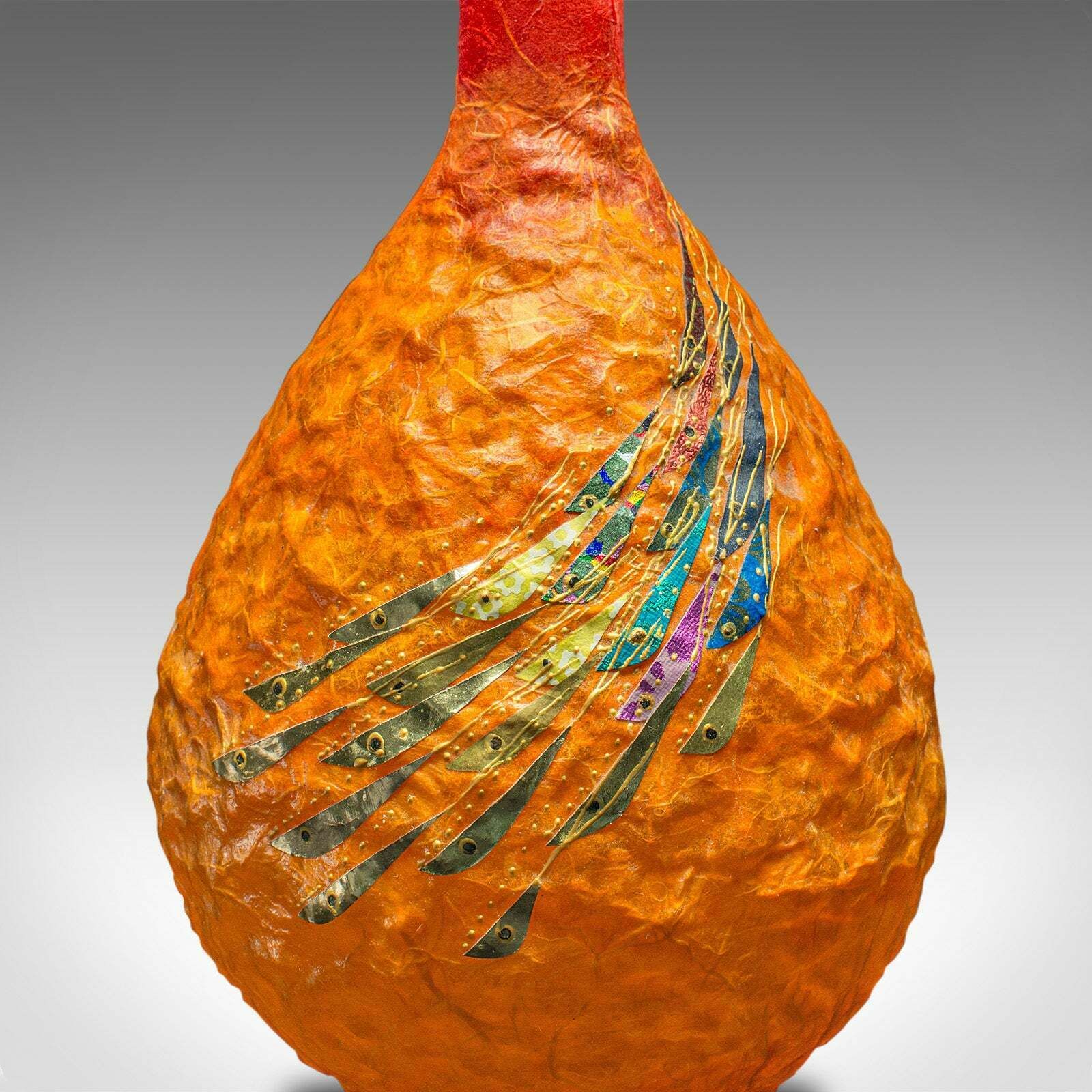 Contemporary Bulb Posy Vase, English, Art Glass, Decorative, Margaret Johnson photo vintage