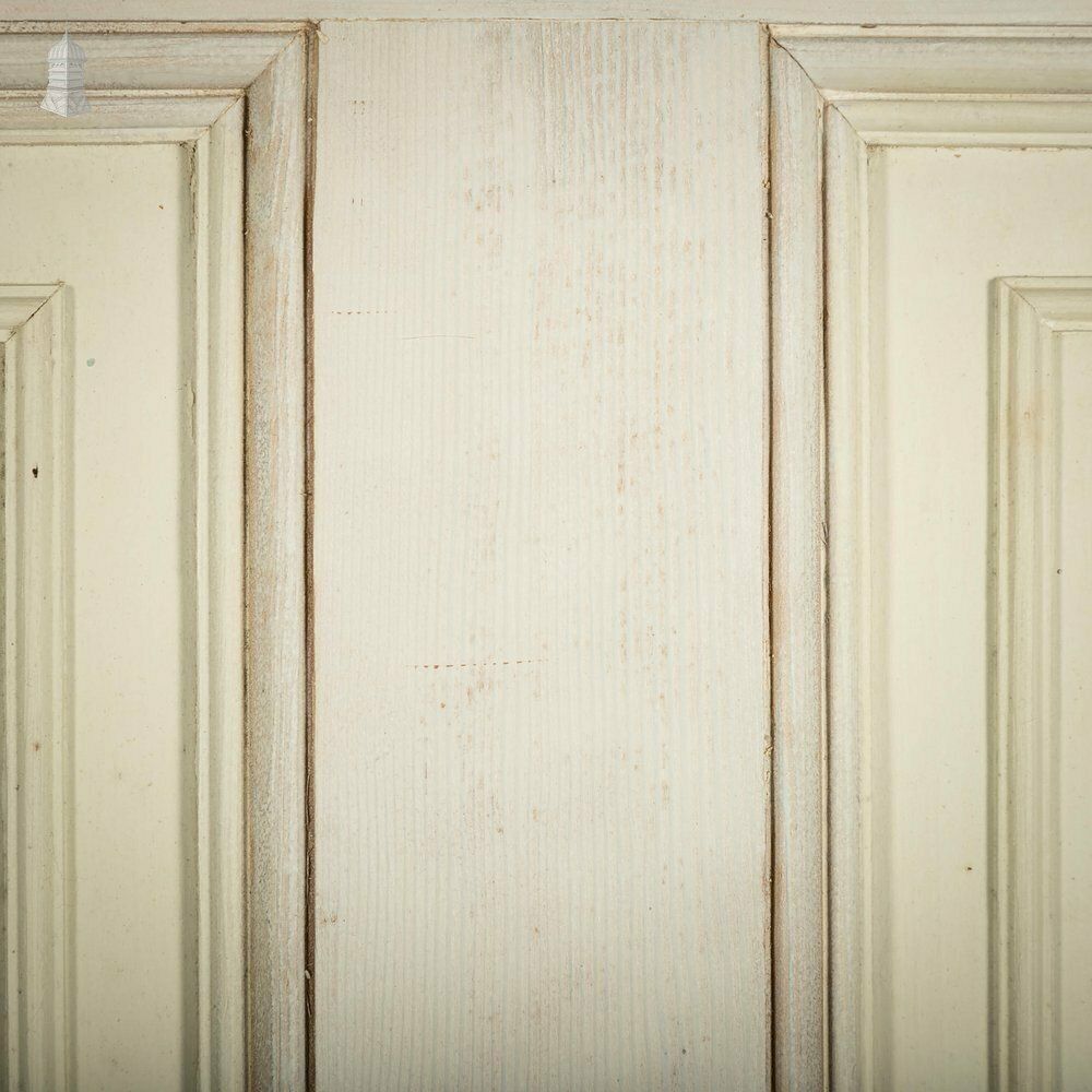 Pine Paneled Door, 6 Moulded Panel White Painted 20th C Missing Moulding photo buy