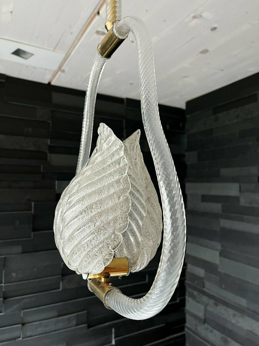 Murano Glass Pendant Lamp By Barovier And Toso, Italy photo for sale