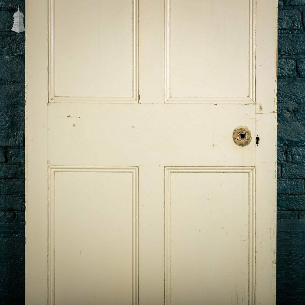 Pine Paneled Door, 6 Moulded Panel White Painted photo Home Fixtures