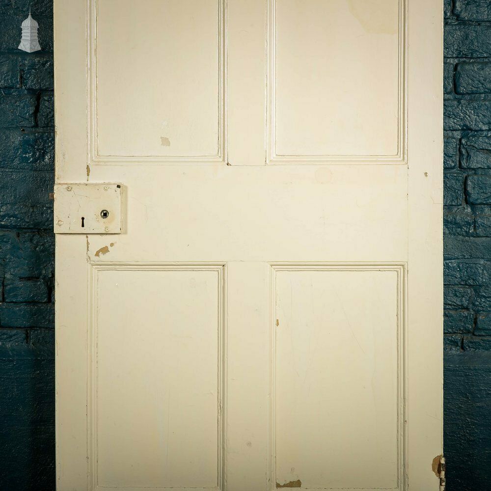300.0 Pine Paneled Door, 6 Moulded Panel White Painted photo