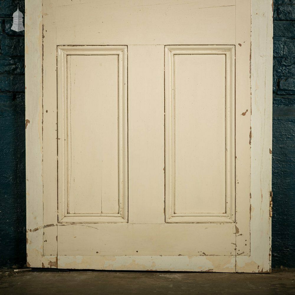 240.0 Half Glazed Door, 3 Moulded Panel White Painted Pine Textured Glass photo