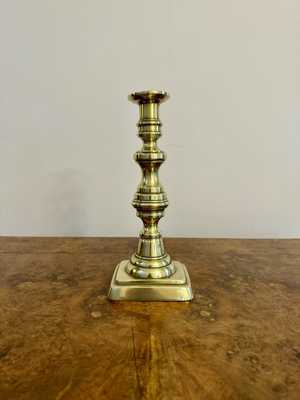 Large Pair Of Quality Antique Brass Candlesticks photo furniture