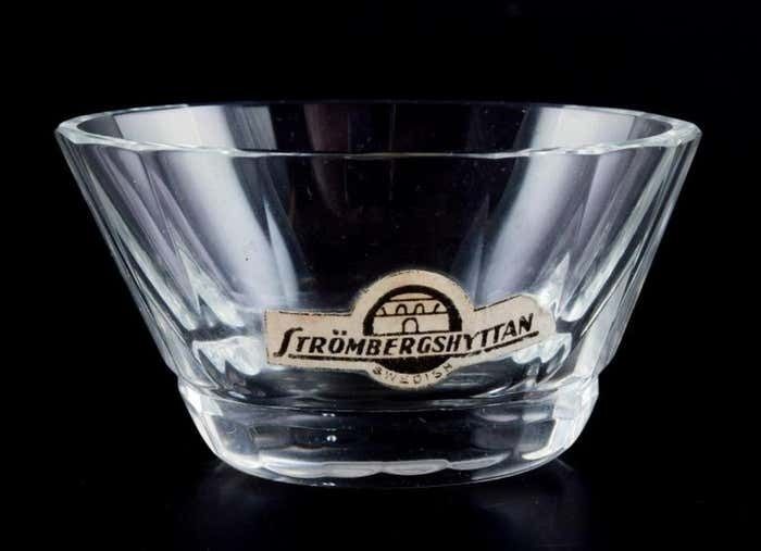 Fåglavik Glasbruk (1874 1980)  Sweden  Five Glass Salt Cellars  Mid 20th C. photo for sale