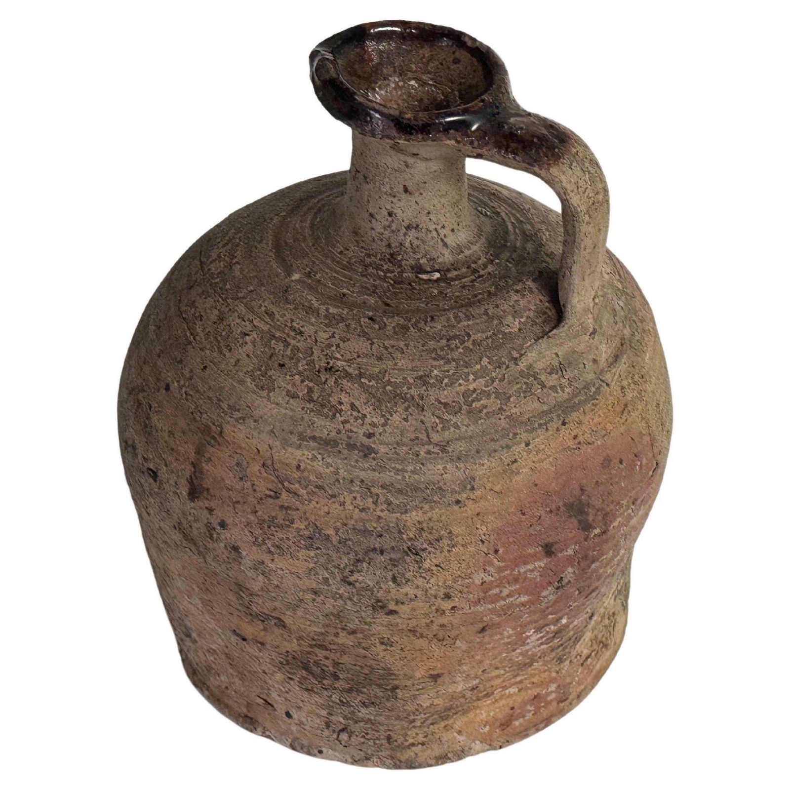 Japanese Style Stoneware Pottery Jug Pitcher With Amazing Glaze 19th France photo for sale