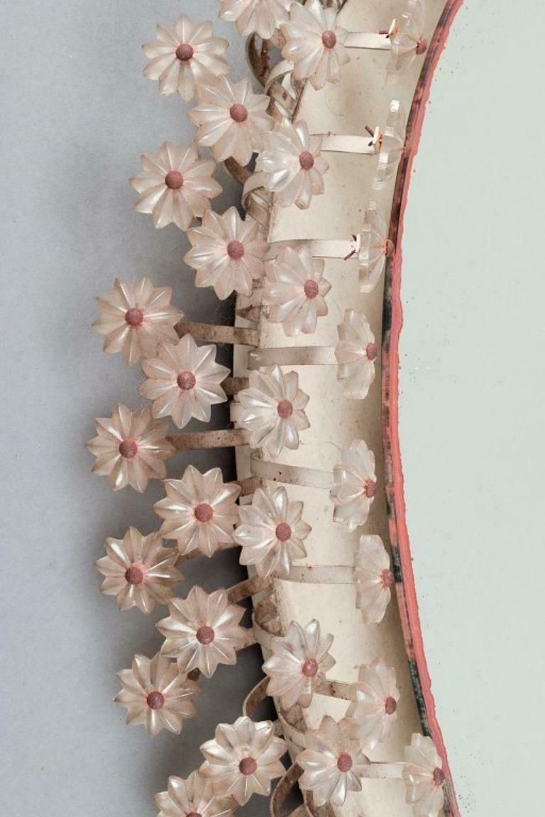 Emil Stejnar For Rupert Nikoll Illuminated Mirror Surrounded By Acrylic Flowers photo Home Decor