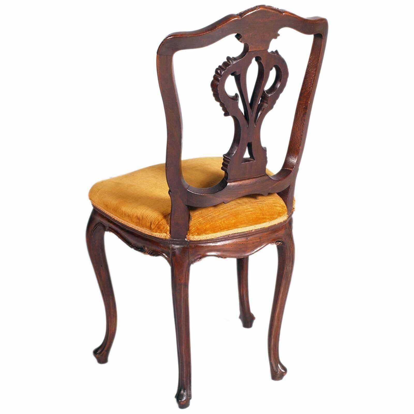 Antique Venice Walnut Four Louis XVI Chairs , Still Usable, By Vincenzo Cadorin photo vintage