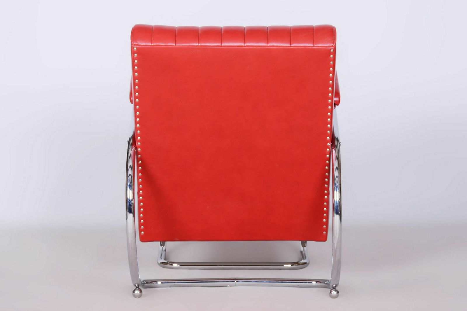 photo buy Restored Bauhaus Pair Of Armchairs, By Hynek Gottwald, Leather, Czech, 1930s