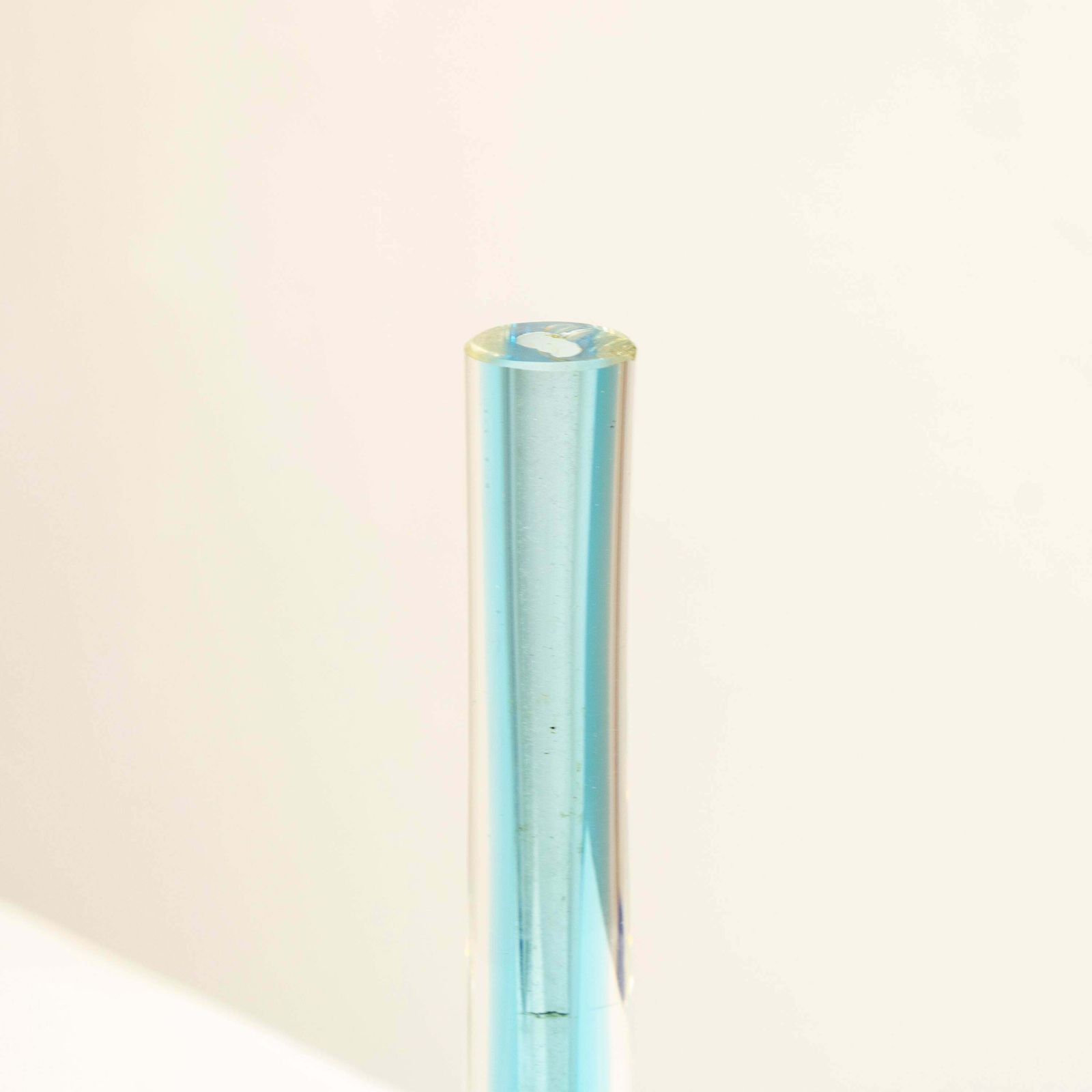 Flavio Poli Hand Crafted Blue Murano Small Glass Vase, Italy, 1970 photo for sale