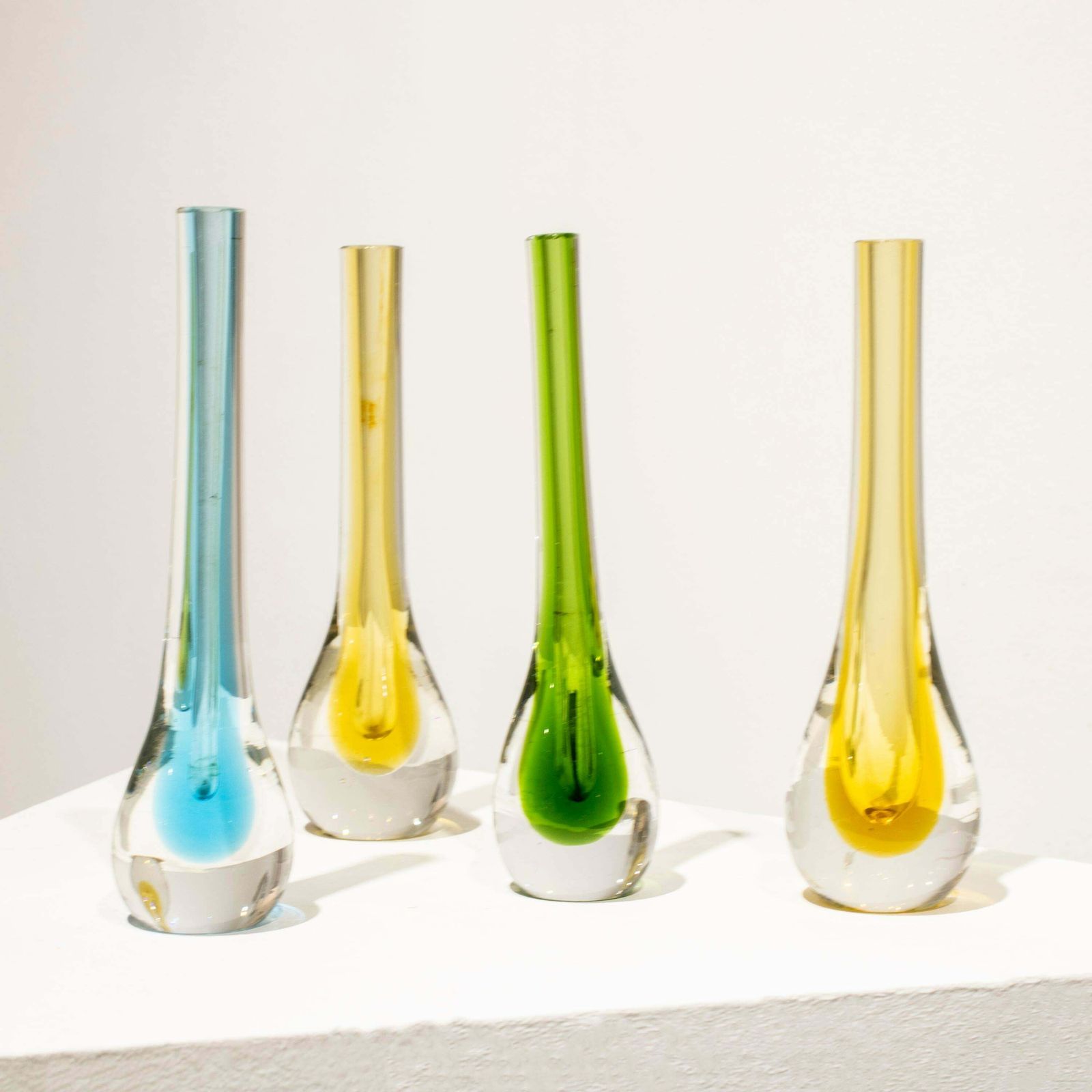 Flavio Poli Hand Crafted Blue Murano Small Glass Vase, Italy, 1970 photo vinterior