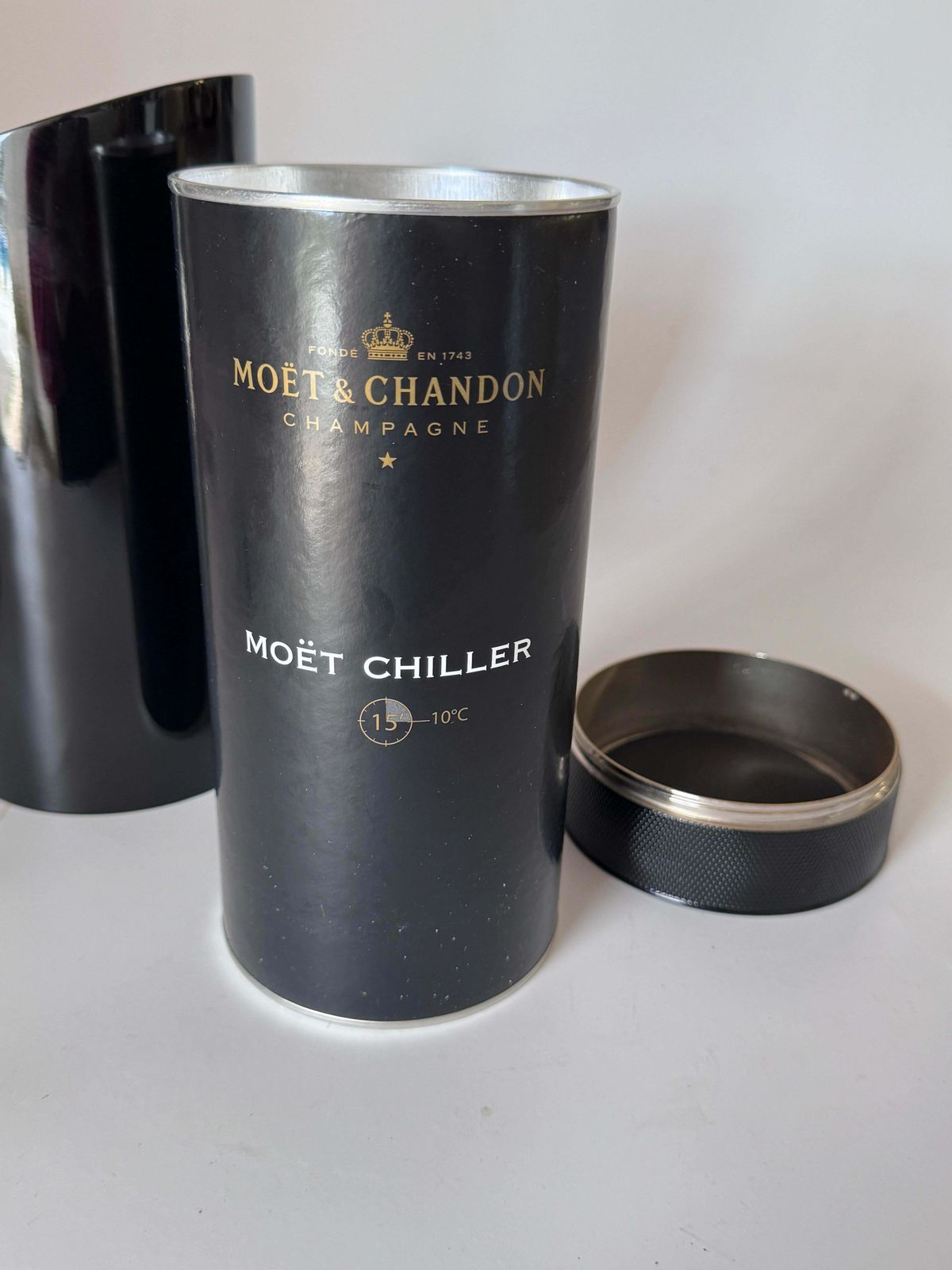 Moët & Chandon Champagne Bucket Metal Black And White Color By Jean Marc Gady photo Home Decor