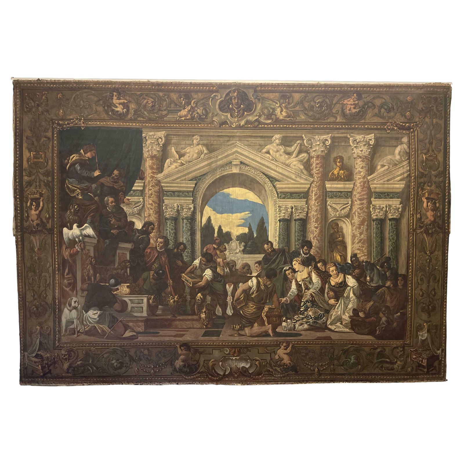 17th Century Copy Of "The Queen Of Sheba Offering Gifts To Solomon"