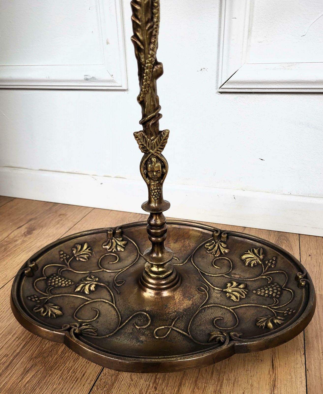 Antique Italian Gilt Cast Iron Sculpture Umbrella Stand photo Home Decor