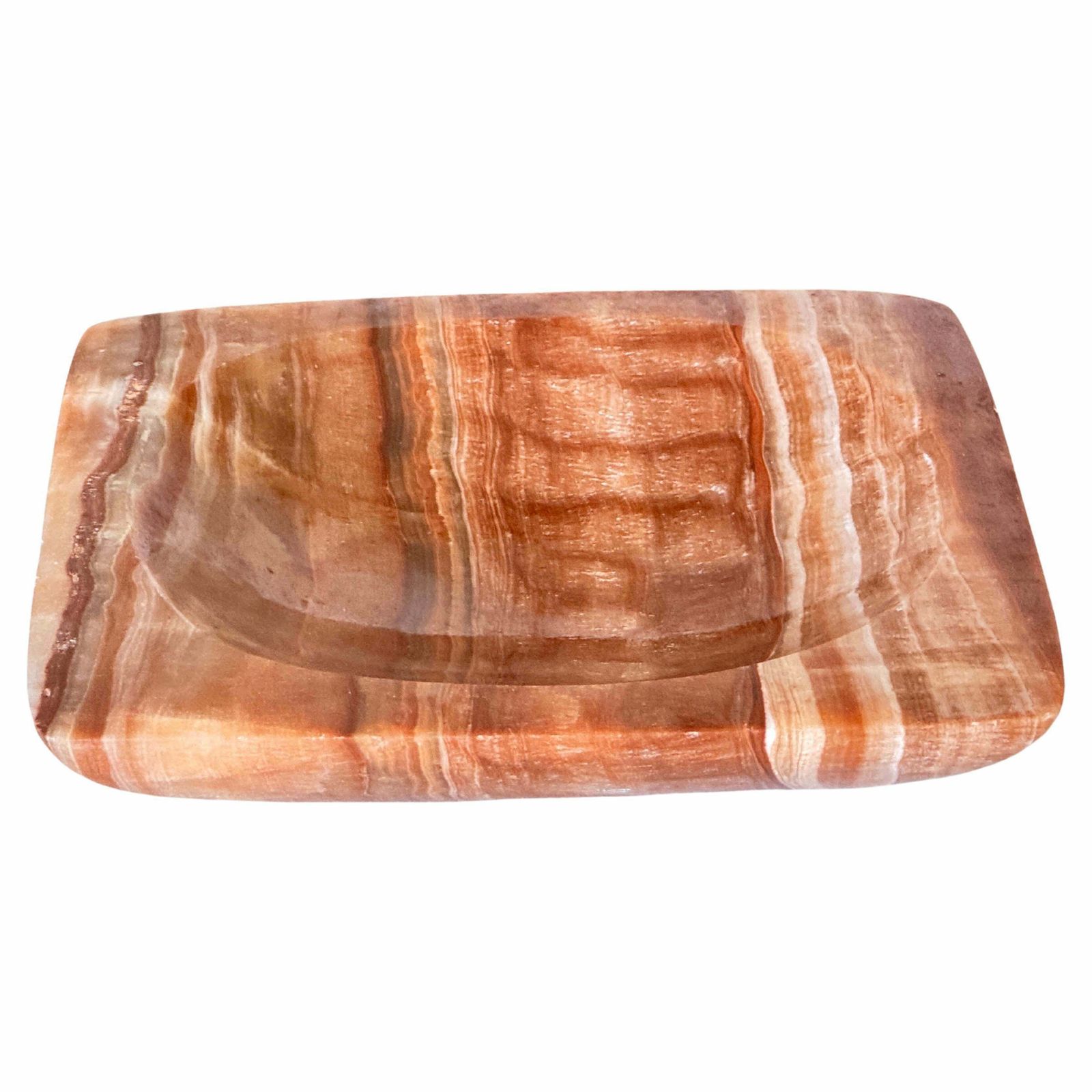 Large Ashtray, Vide Poche, In Onyx, Octogonal Shape, Polished, Italy 1960