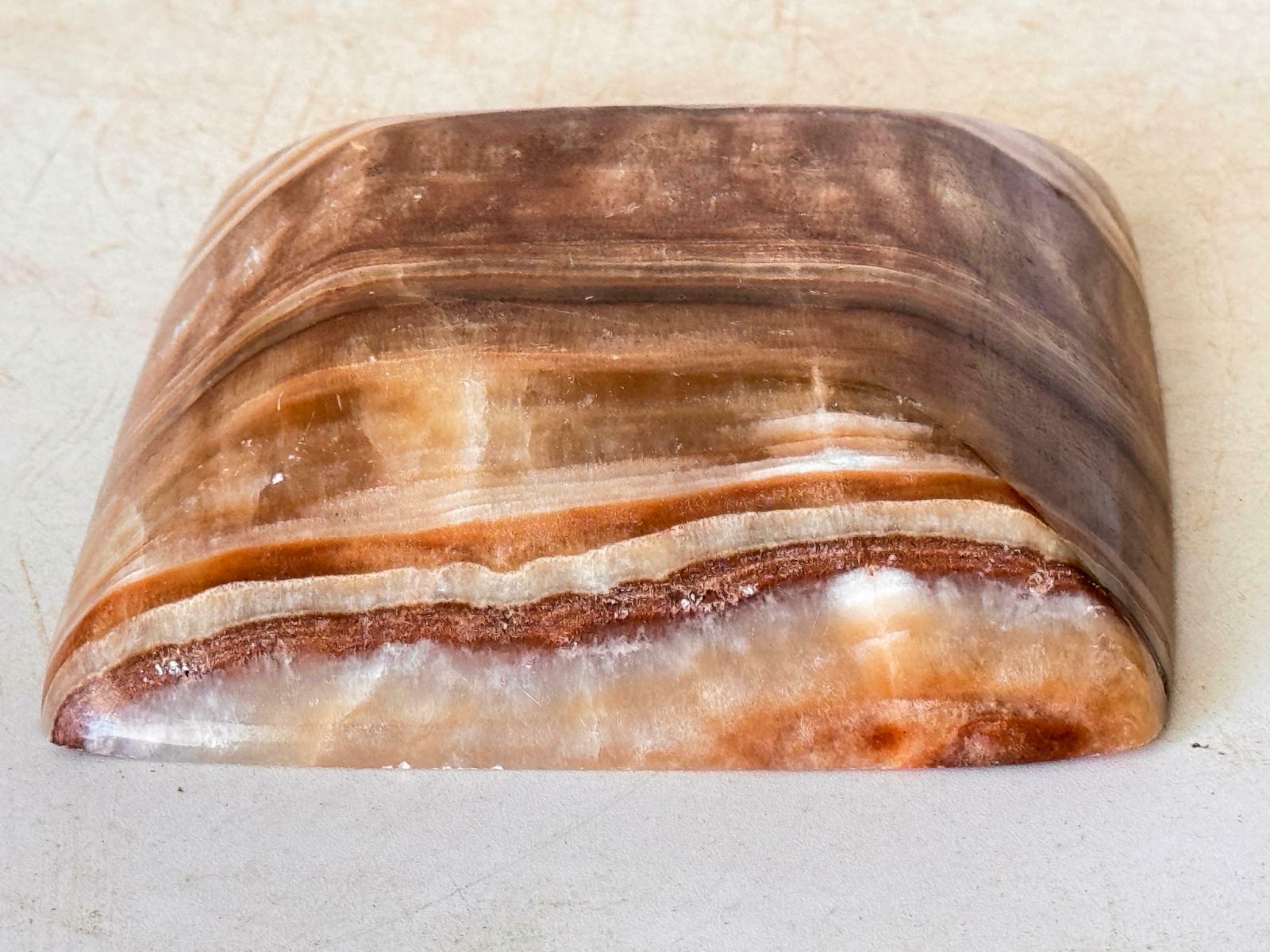 Large Ashtray, Vide Poche, In Onyx, Octogonal Shape, Polished, Italy 1960 photo 284.0