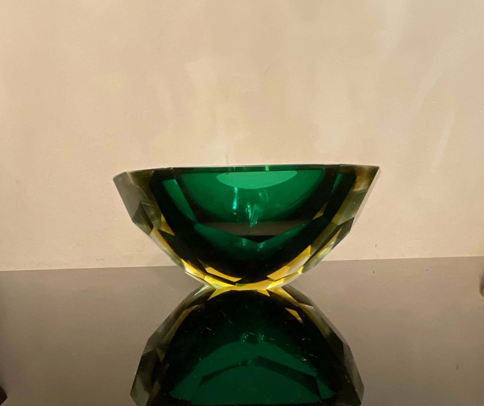 831.0 Seguso   Flavio Poli   Murano Glass Ashtray   Submerged Glass 1960 photo