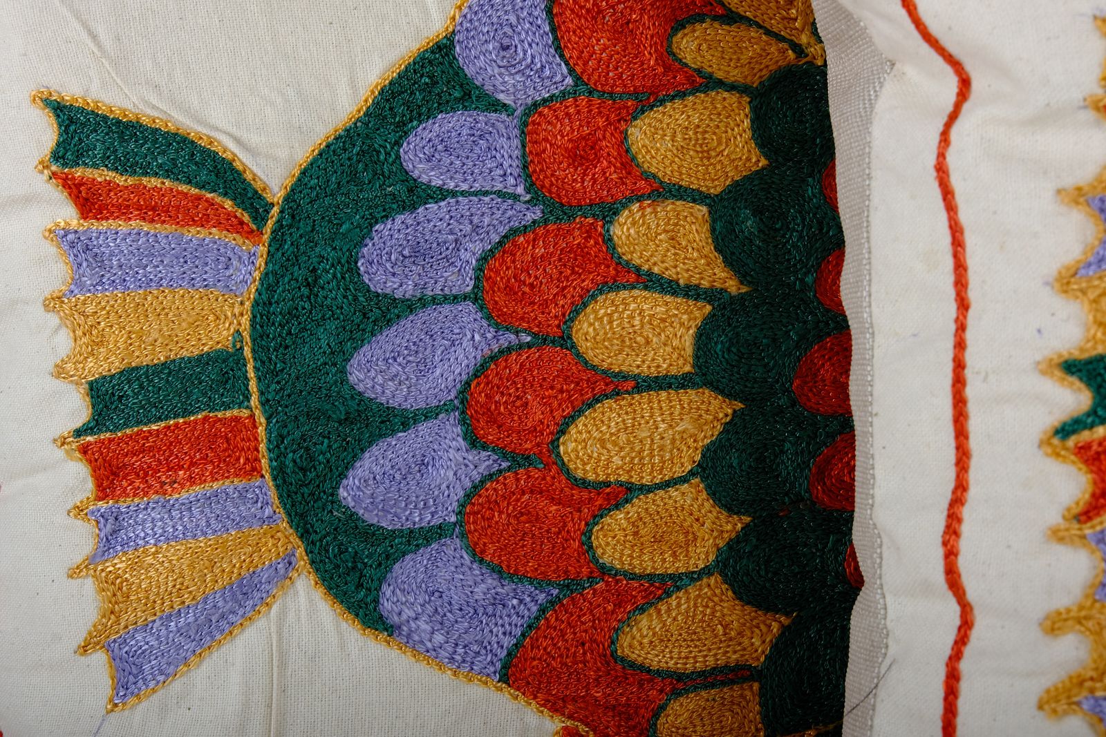 Bohemian Fish Figured Cotton Pillowcase   Set Of Two Ethnic Animal Pattern Designer Cushion photo for sale