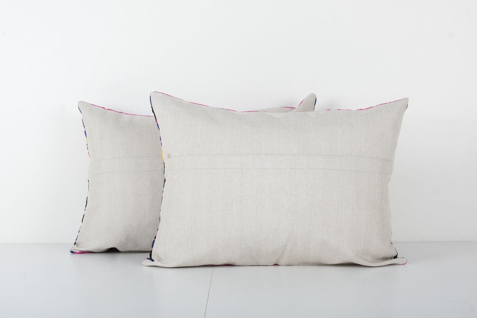 Purple Suzani Pillow Cover, Set Of Two Ethnic  Cover, Pair 1960s Handmade Samarkand Uzbek Suzani Textile Art Cushion photo furniture