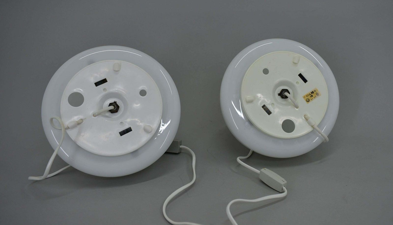 624.0 Pair Of Glass Table Lamps By Krásno Nad Bečvou, 1960s photo