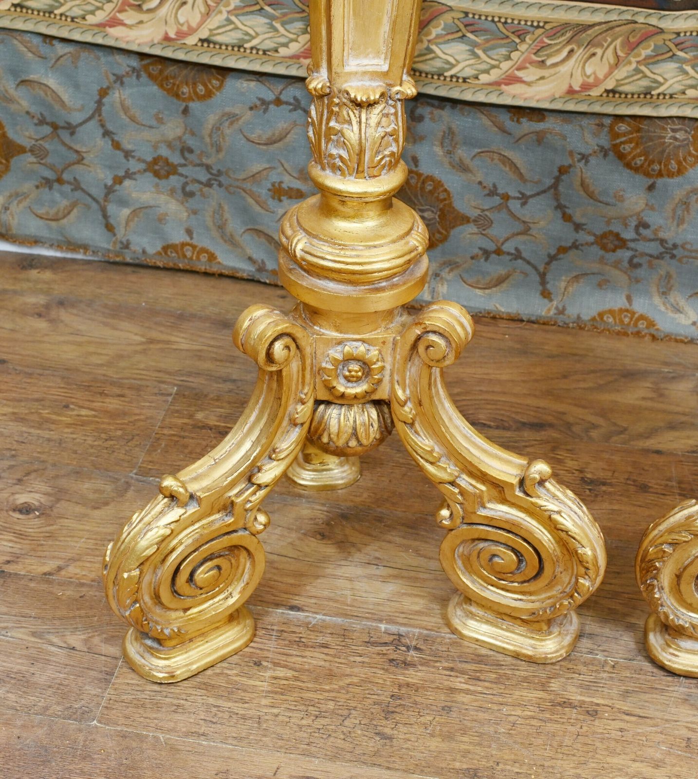 Carved Gilt Pedestal Stands Tables   French Rococo photo furniture
