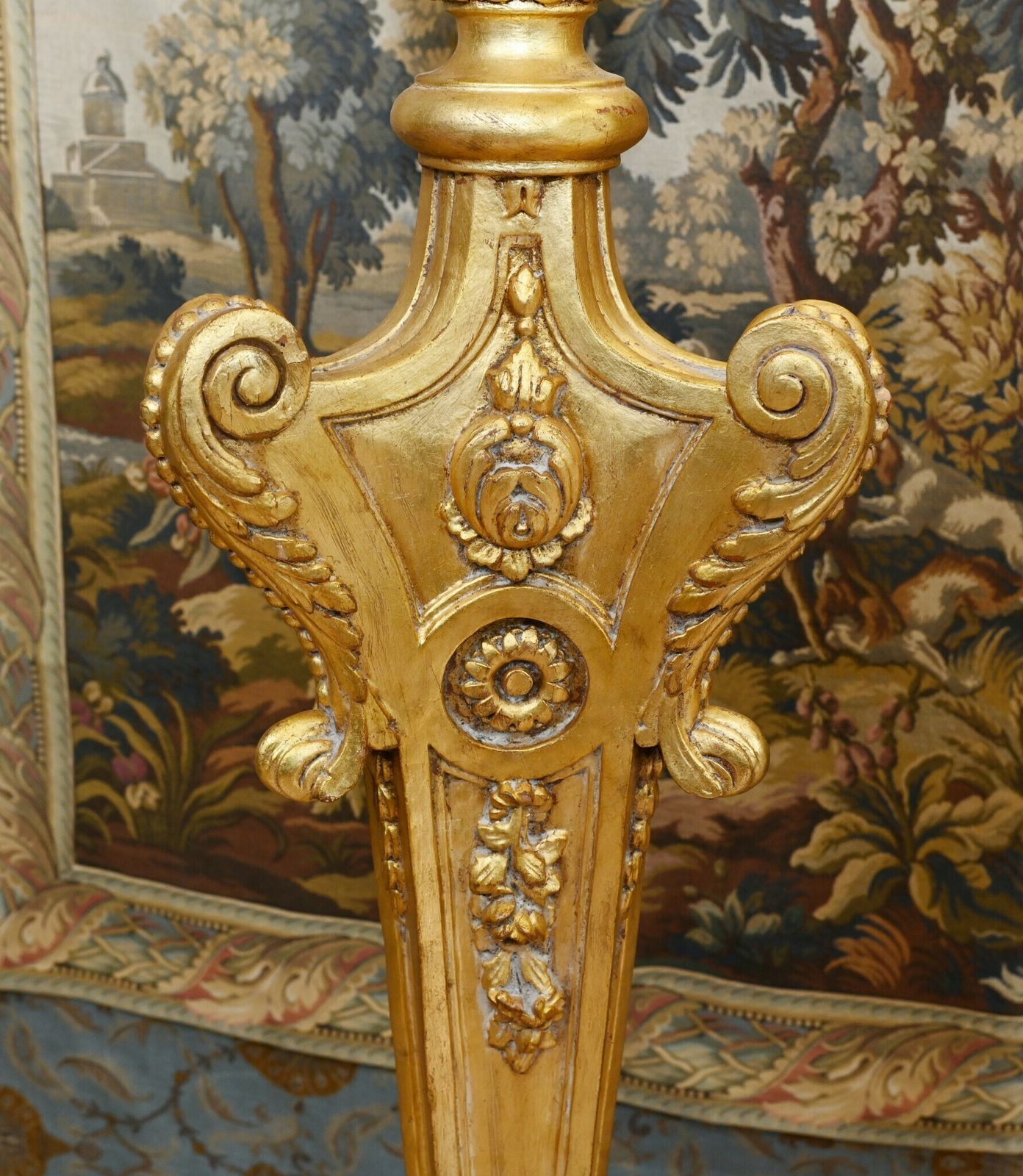 Carved Gilt Pedestal Stands Tables   French Rococo photo for sale