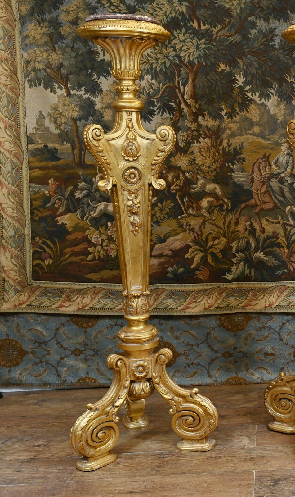 Carved Gilt Pedestal Stands Tables   French Rococo photo 1950.0