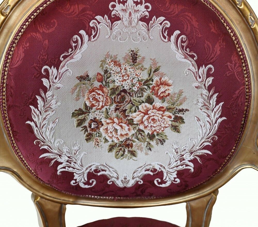 Pair French Empire Arm Chairs   Gilt Fauteuils photo vintage
