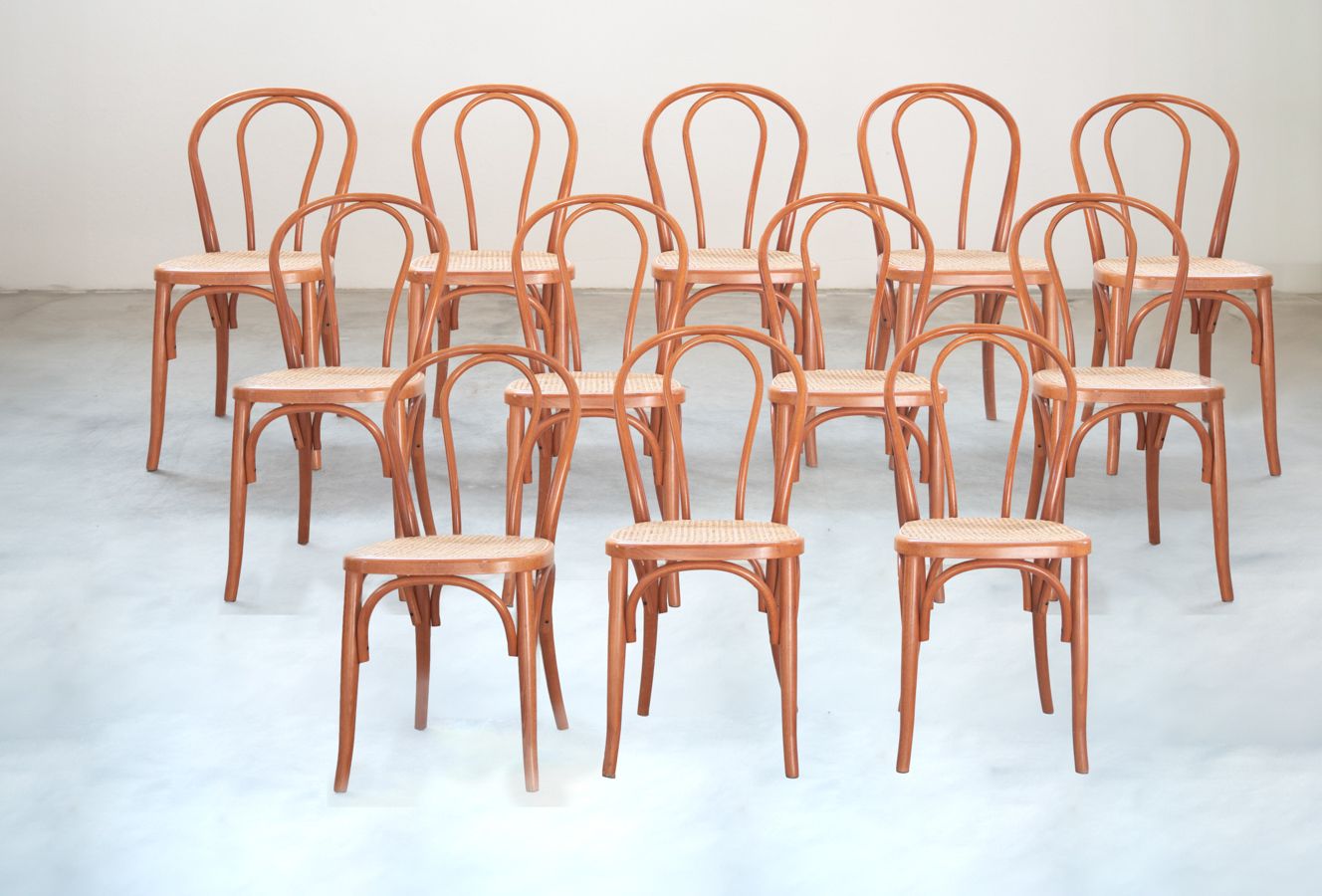 Thonet Style Chairs, Curved Beech Wood And Straw Seat, Nr 60total, 1990 2000 photo 120.0