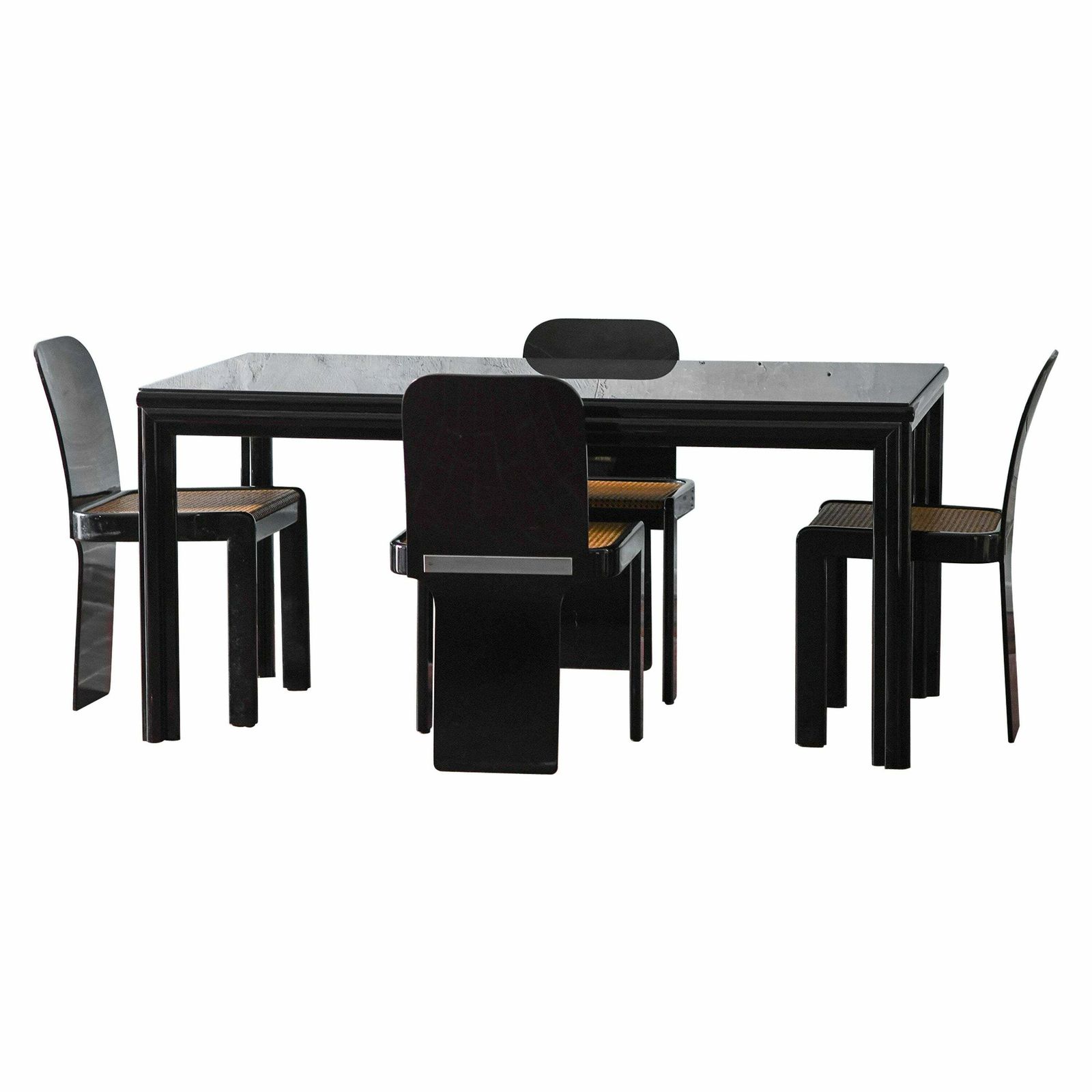 Dining Set: Table + 4 Chairs By Pierluigi Molinari For Pozzi Milano, 1960