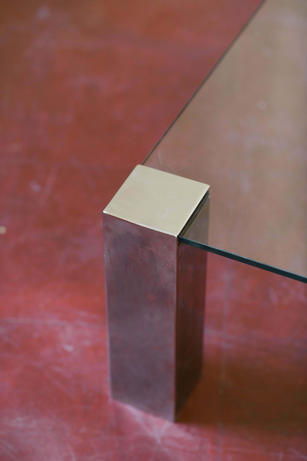Coffee Table In Chromed Metal And Dark Glass In The Style Of Willy Rizzo. photo Furniture