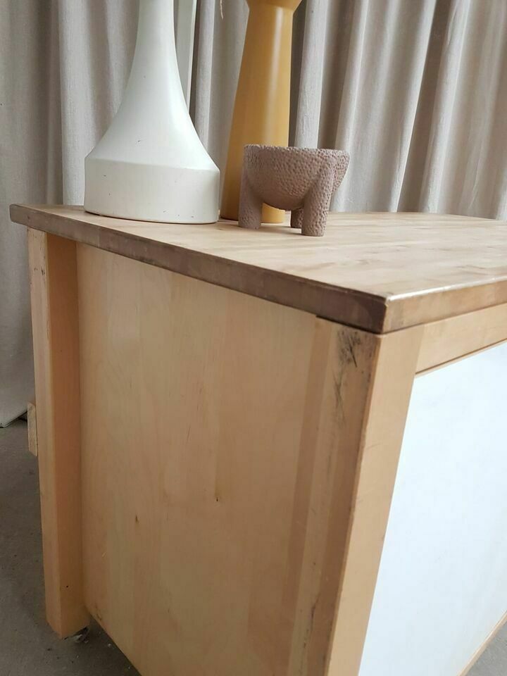 photo for sale Vtg Mid Century Modernist Style Ikea Varde Sideboard Kitchen Cupboard