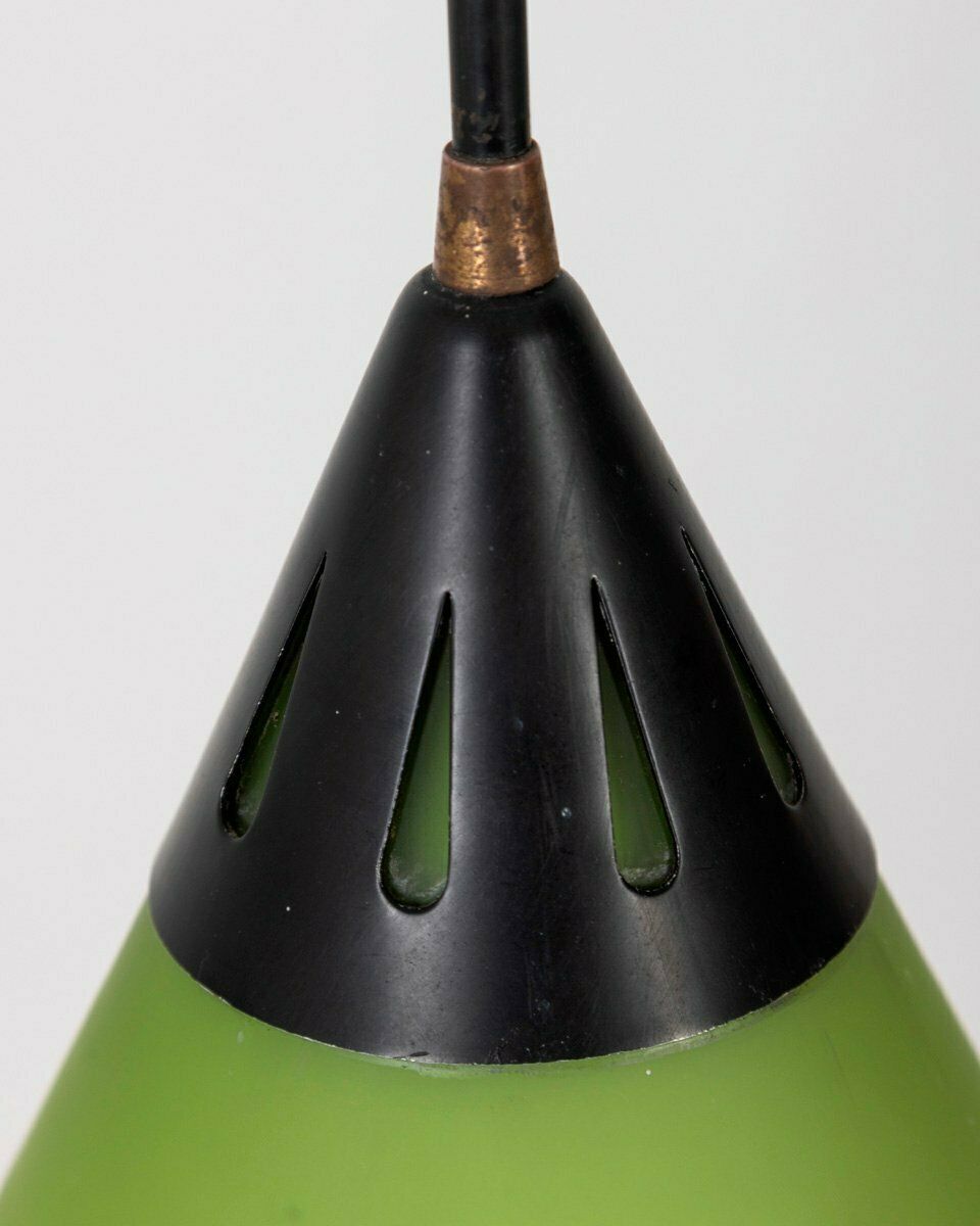 Vintage Italian Chandelier In Green Glass, 1960s photo Lighting