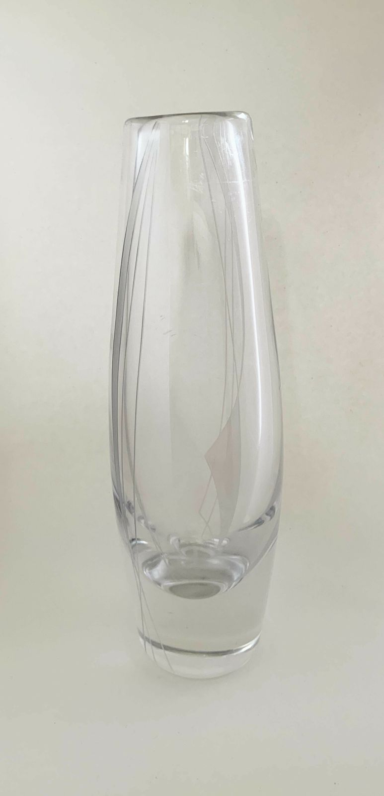 Scandinavian Mid Century Sail Vase By Orrefors Designed By Sven Palmqvist photo Home Decor