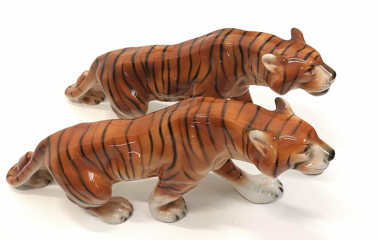 1 Of 2 Decorative Ornament / Art Nouveau / Czech Republic / Tiger Animal Figure photo 230.49